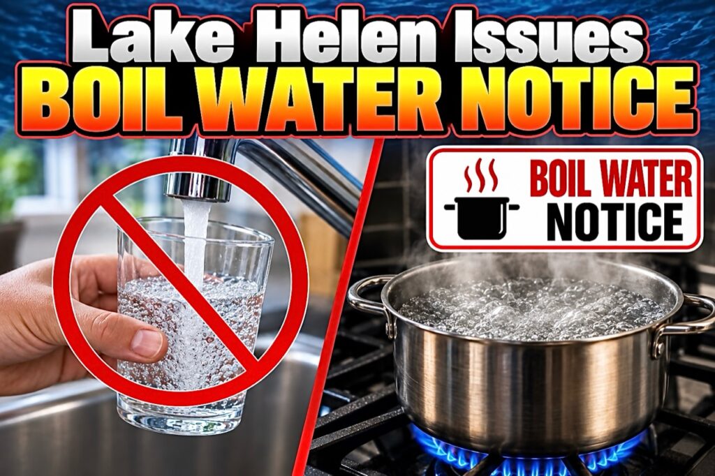 Lake Helen mandatory boil-water notice graphic